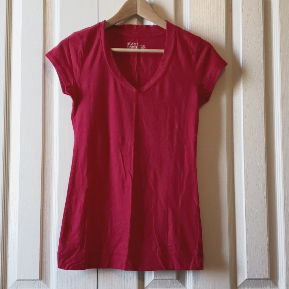 Mossimo Pink V-Neck Tee